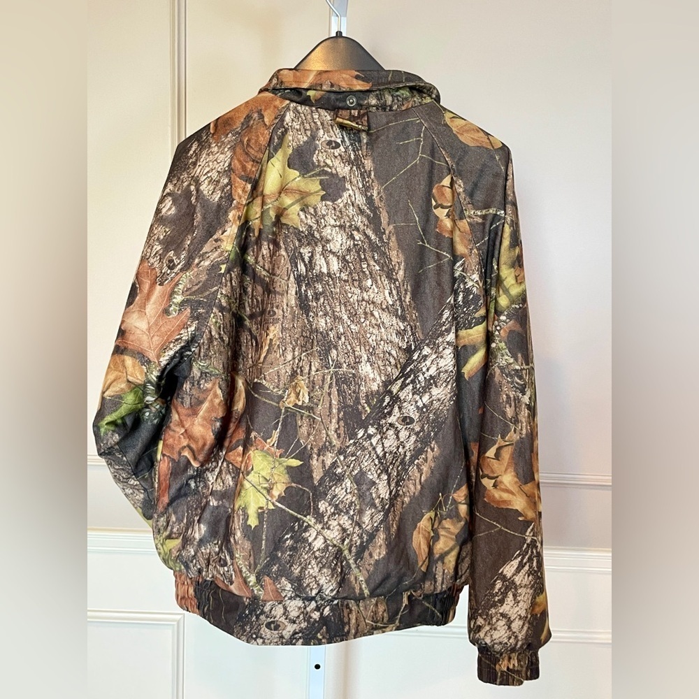Vintage 90s Woolrich Men's Bomber Camo Jacket Coat Mossy Oak Medium mid weight - Picture 5 of 6